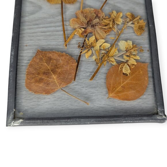 Pressed Floral Leaded Glass Frame Decor 8" x 4" x 1.4" - Picture 6 of 14